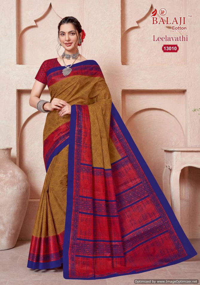 Leelavathi Vol 13 By Balaji Pure Cotton Printed Saree Wholesale Suppliers In India